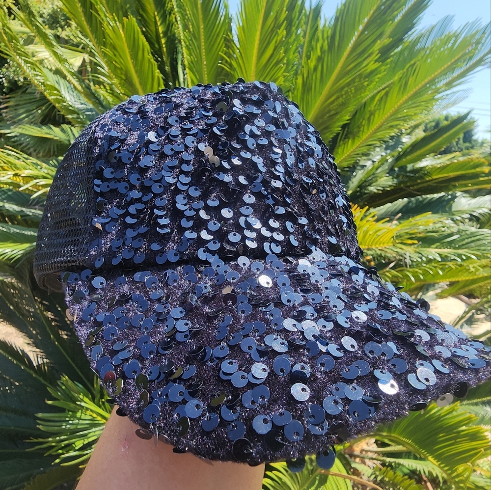 Sequin Black Women's Cap